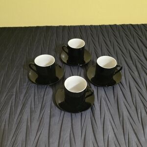 Taylor & Ng Elegant Black Espresso Cup Set